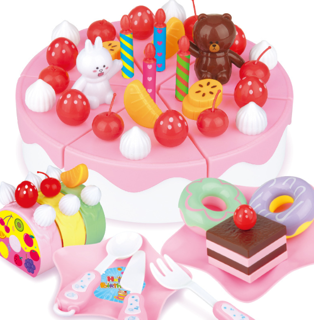 Kids Fruit Cutting Toy Set for Pretend Play Kitchen