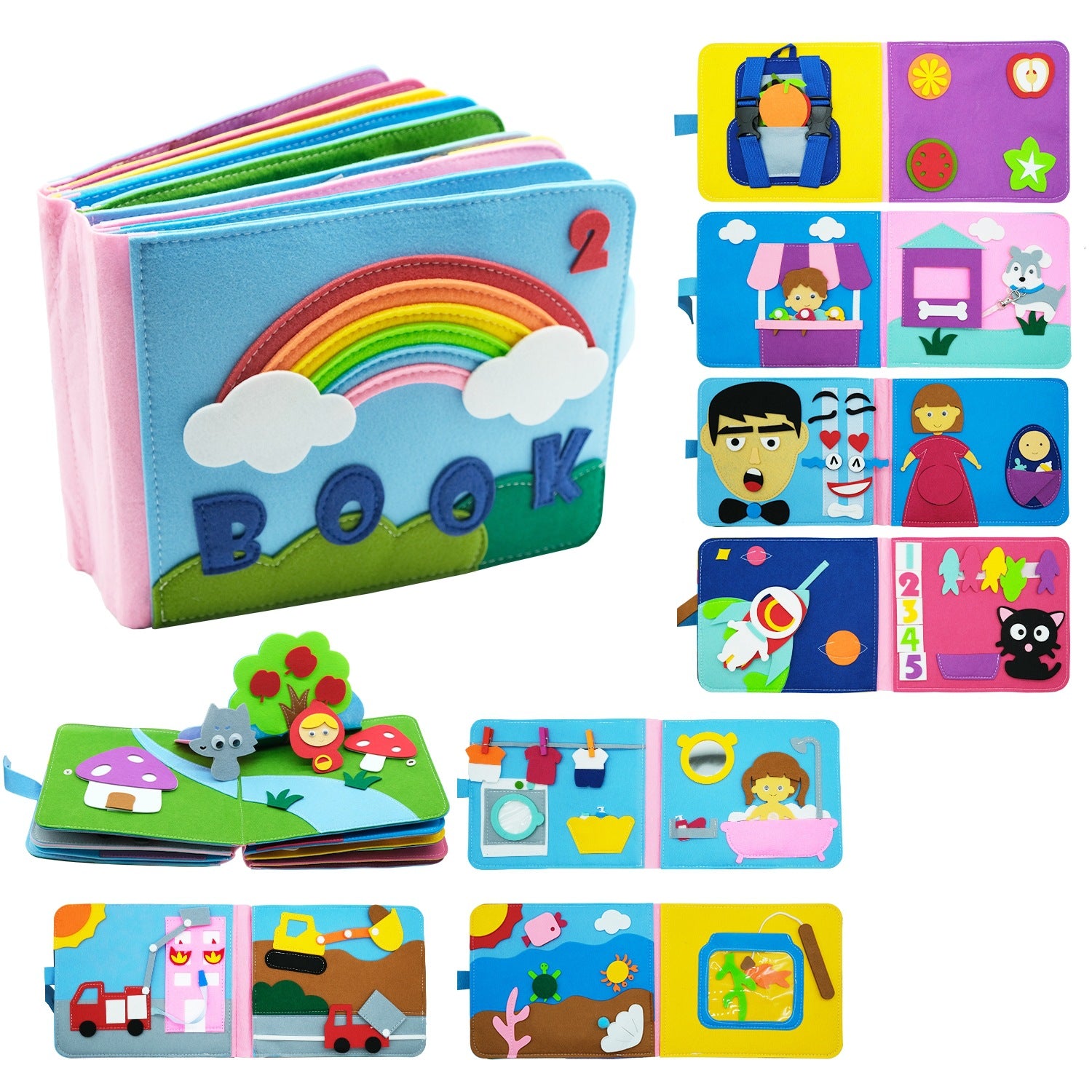 Felt Book for Early Education and Montessori Learning