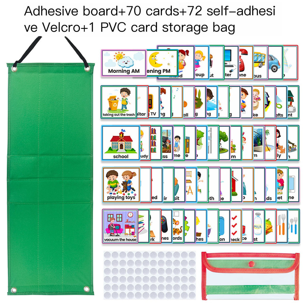 Kids Daily Chores Visual Schedule Calendar Board
