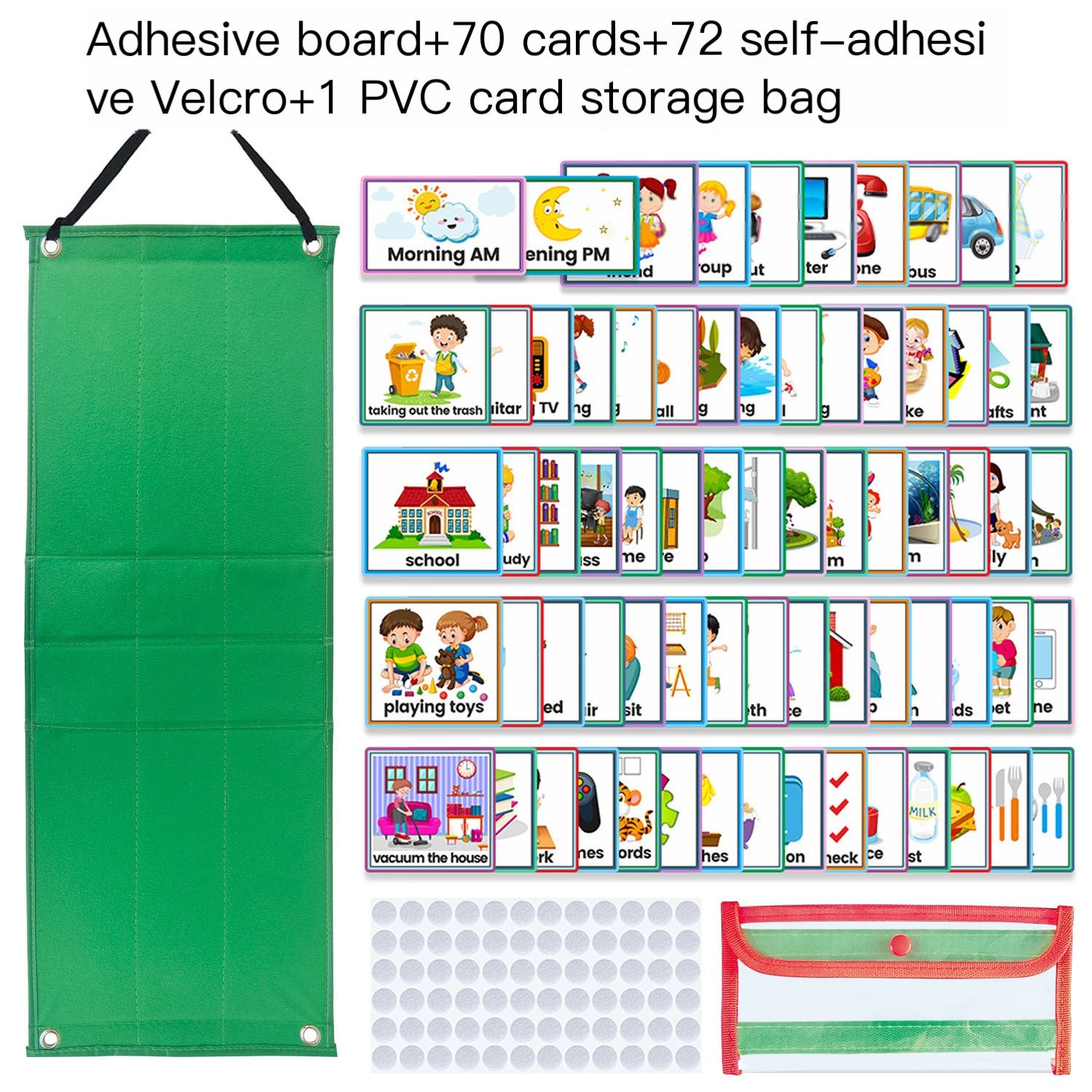 Kids Daily Chores Visual Schedule Calendar Board