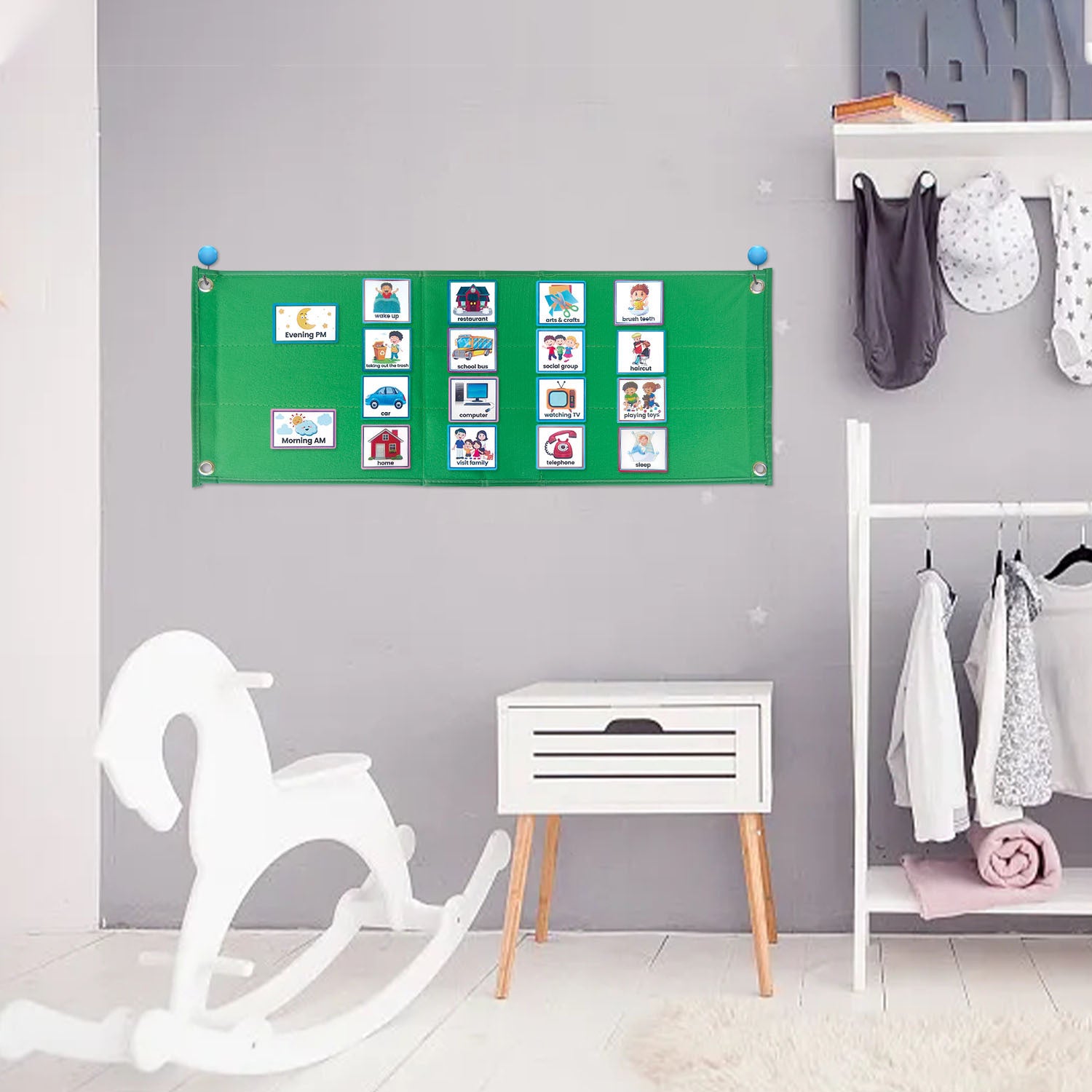 Kids Daily Chores Visual Schedule Calendar Board