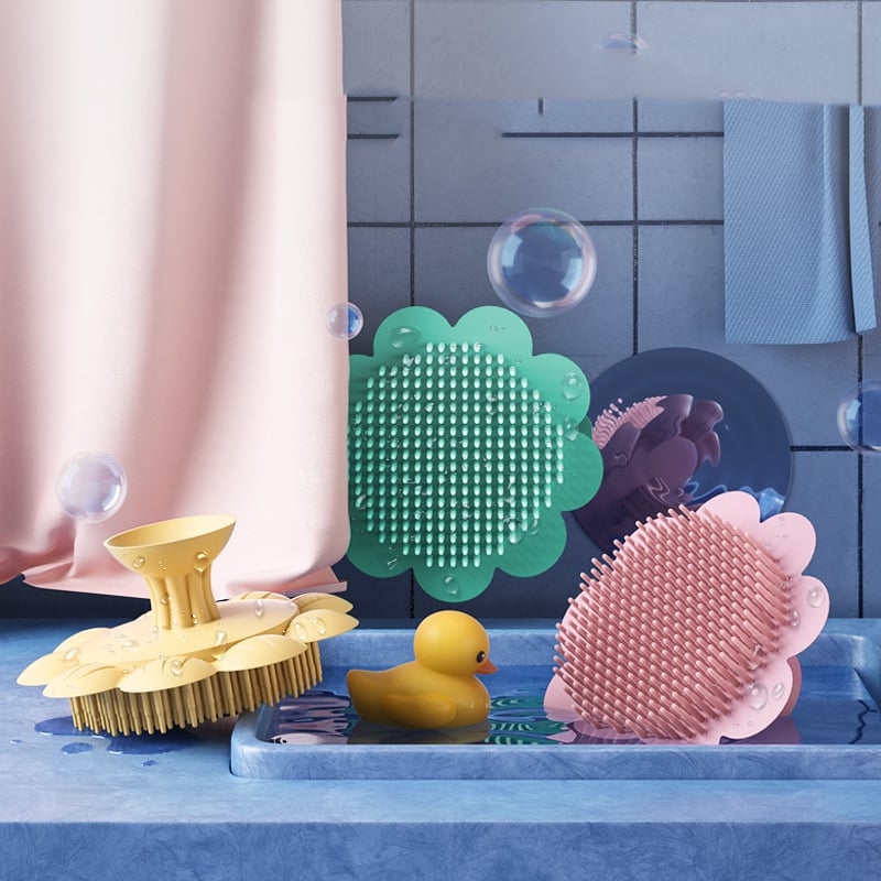 Silicone Baby Shampoo Brush for Dandruff Removal