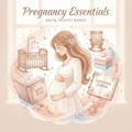 Beautiful pregnancy digital pack with birth plan, devotional journal and nursery printables